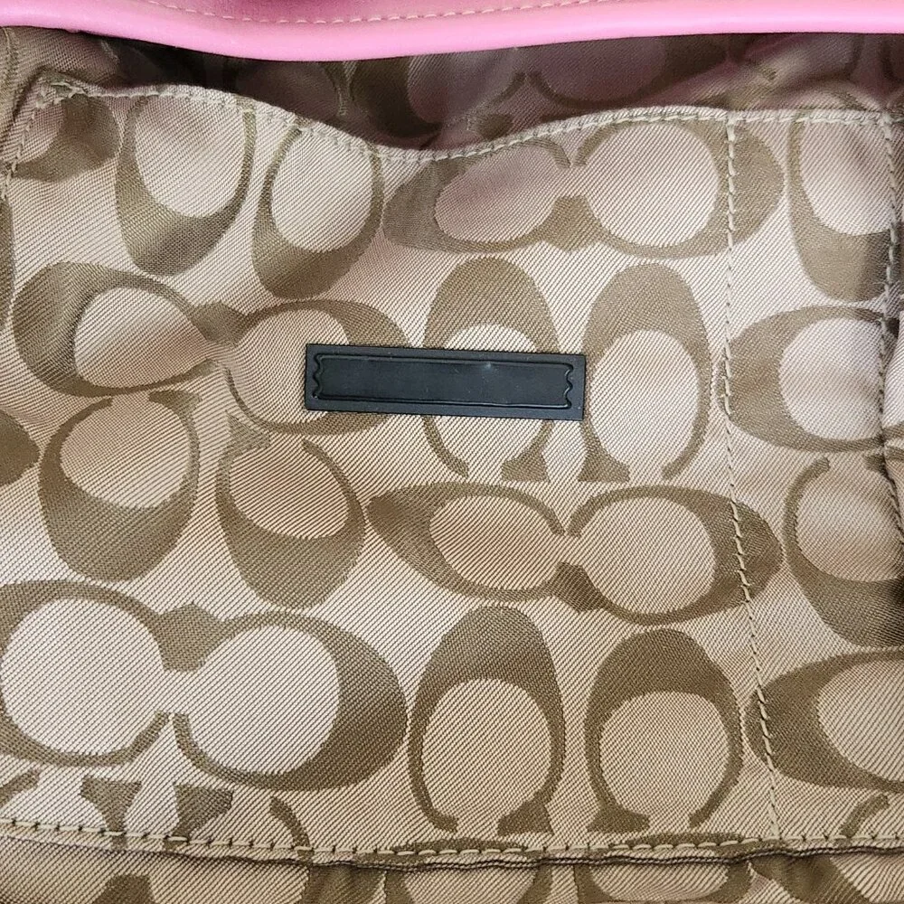 Vintage Coach Hampton Y2k Pink Barbie Handbag Tote Purse
